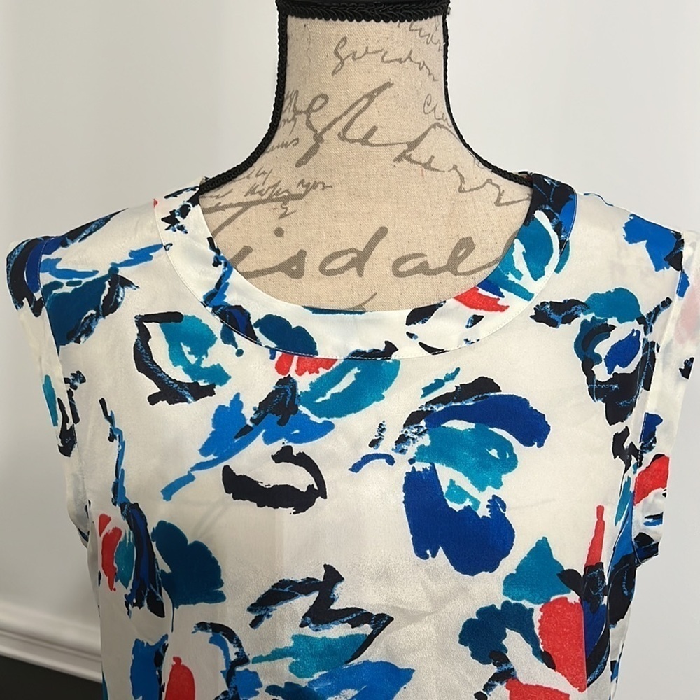 J Crew Printed Drapey Sleeveless Top Size S - Picture 2 of 6